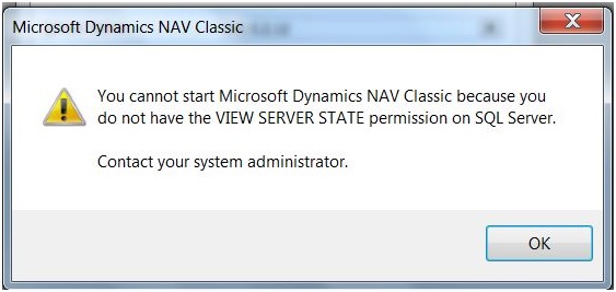 Login Error and Solution Microsoft Dynamics NAV