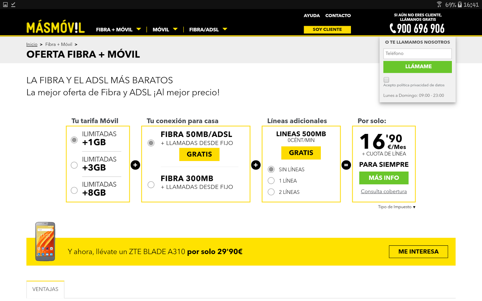 tarifa prepago movil mas barata