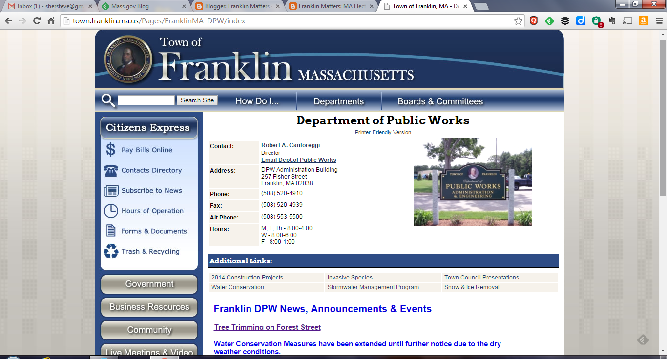 Franklin's Dept of Public Works
