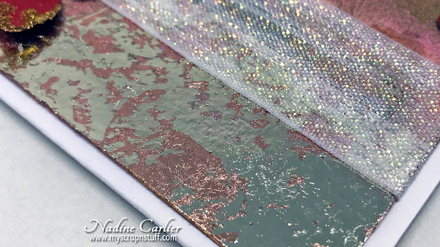 Mixed Media Christmas Card Using Deco Foil ~ Nadine Carlier