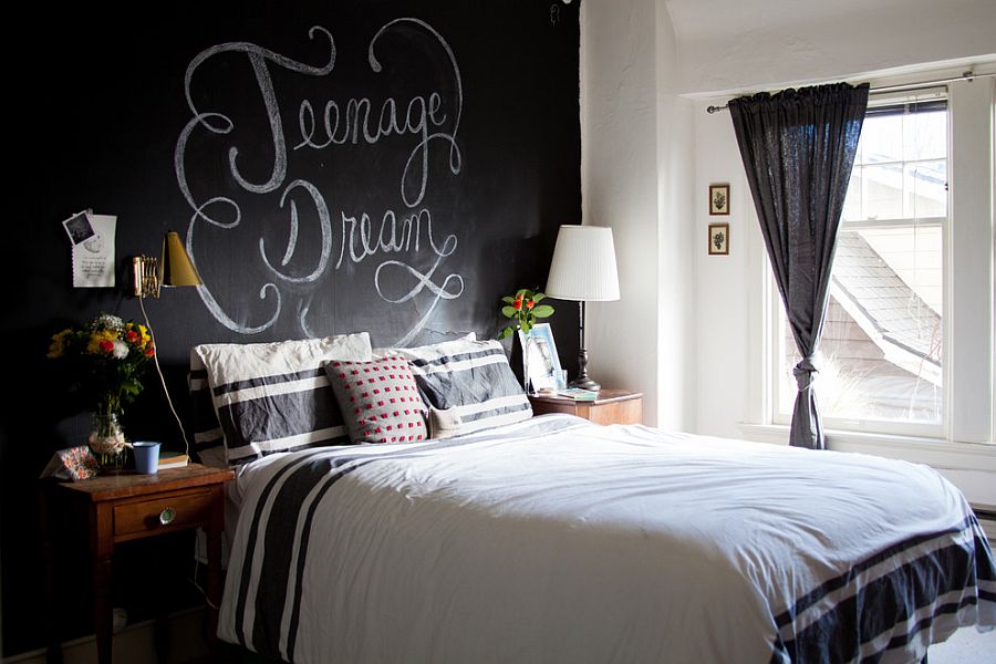 mientras que algunos propietarios prefieren dejar la pared pizarra en el dormitorio en gran parte intacta y darle un toque ms curada ambiente refinado - Pared De Pizarra mientras que algunos propietarios prefieren dejar la pared pizarra en el dormitorio en gran parte intacta y darle un toque ms curada ambiente refinado - Pared De Pizarra