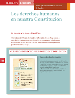 Los derechos humanos en nuestra Constitución - Formación Cívica y Ética Bloque 5to 2014-2015
