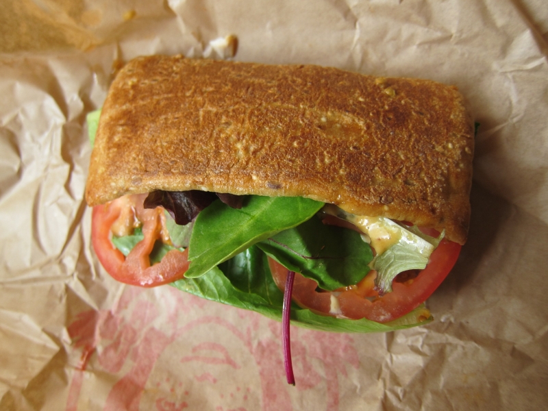 Review Wendy's Smoky Honey Mustard Flatbread Grilled Chicken Sandwich