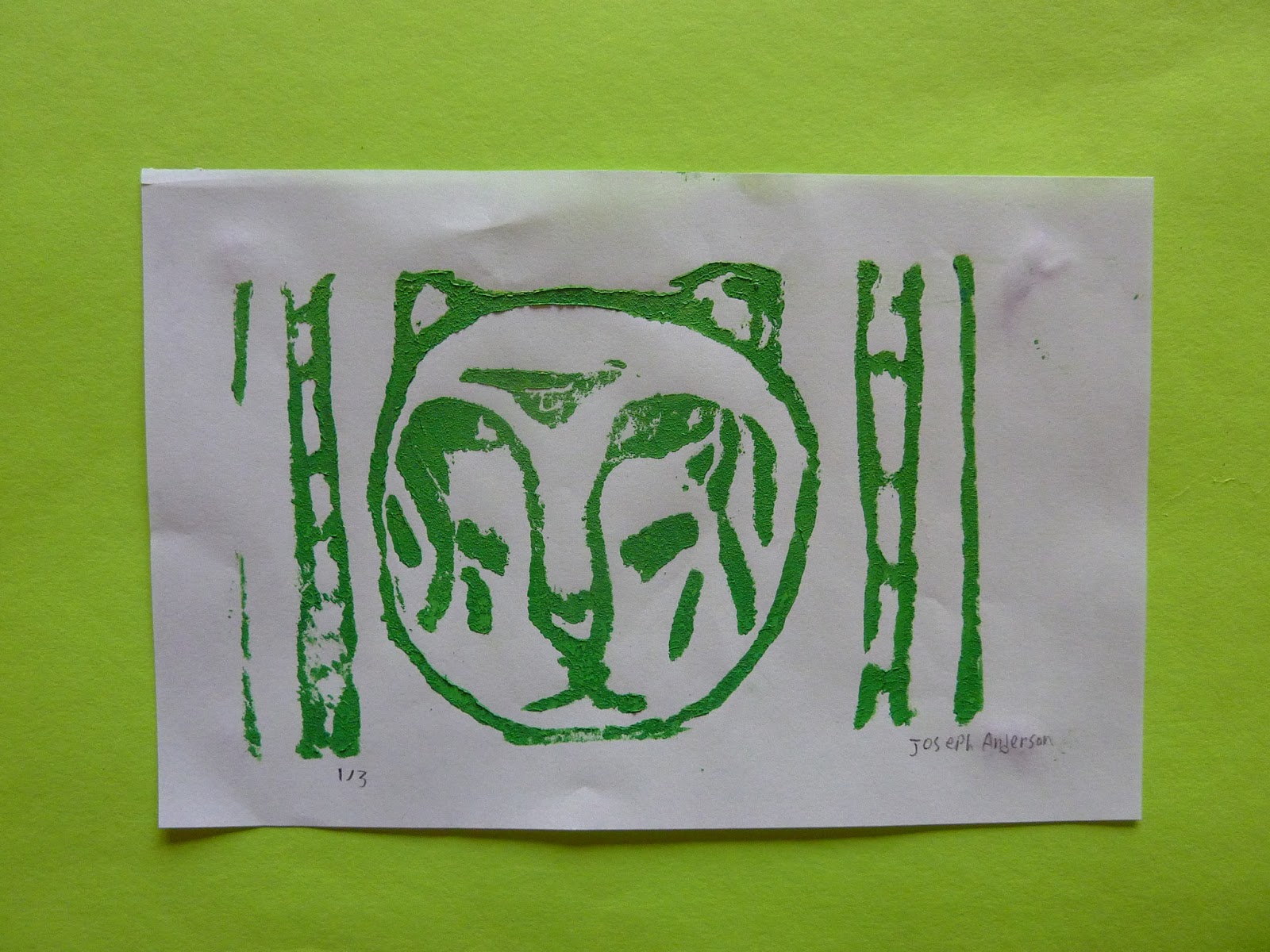 P. C. K. Art Room : Linoleum Prints Animal Texture