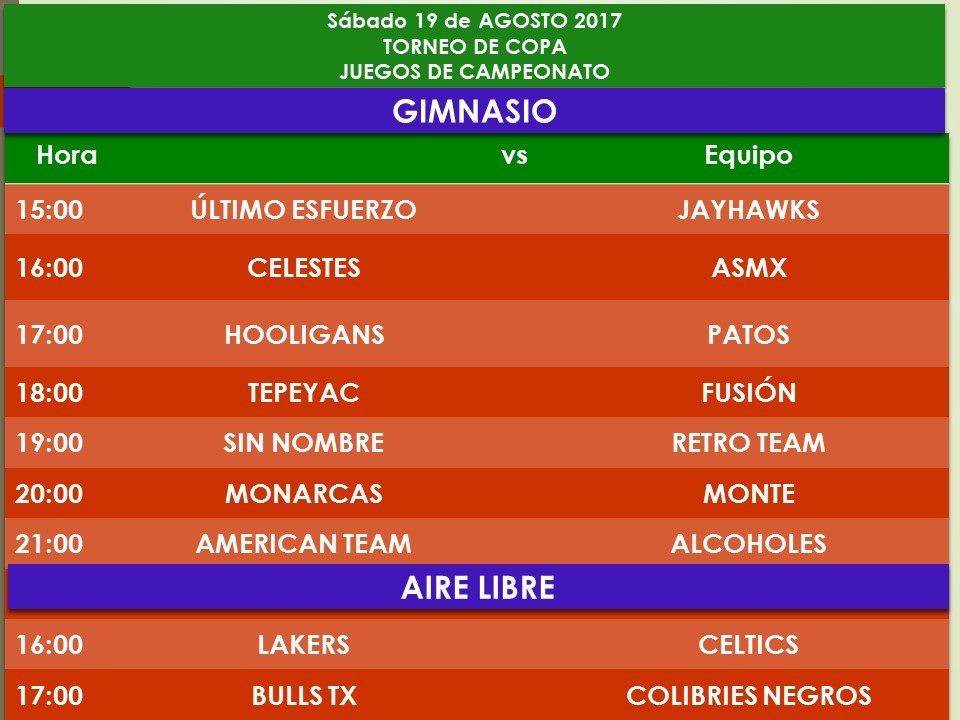 LIGA DE BASQUETBOL DEPORTIVO 18 DE