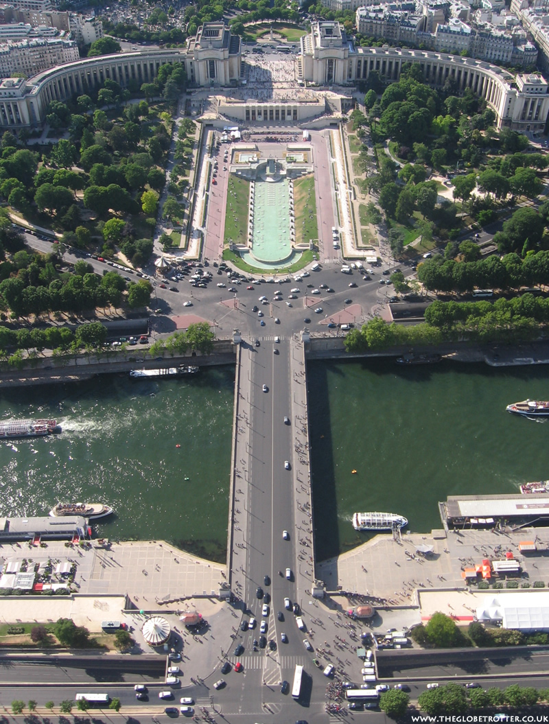 Views from the top of the Eiffel Tower Paris