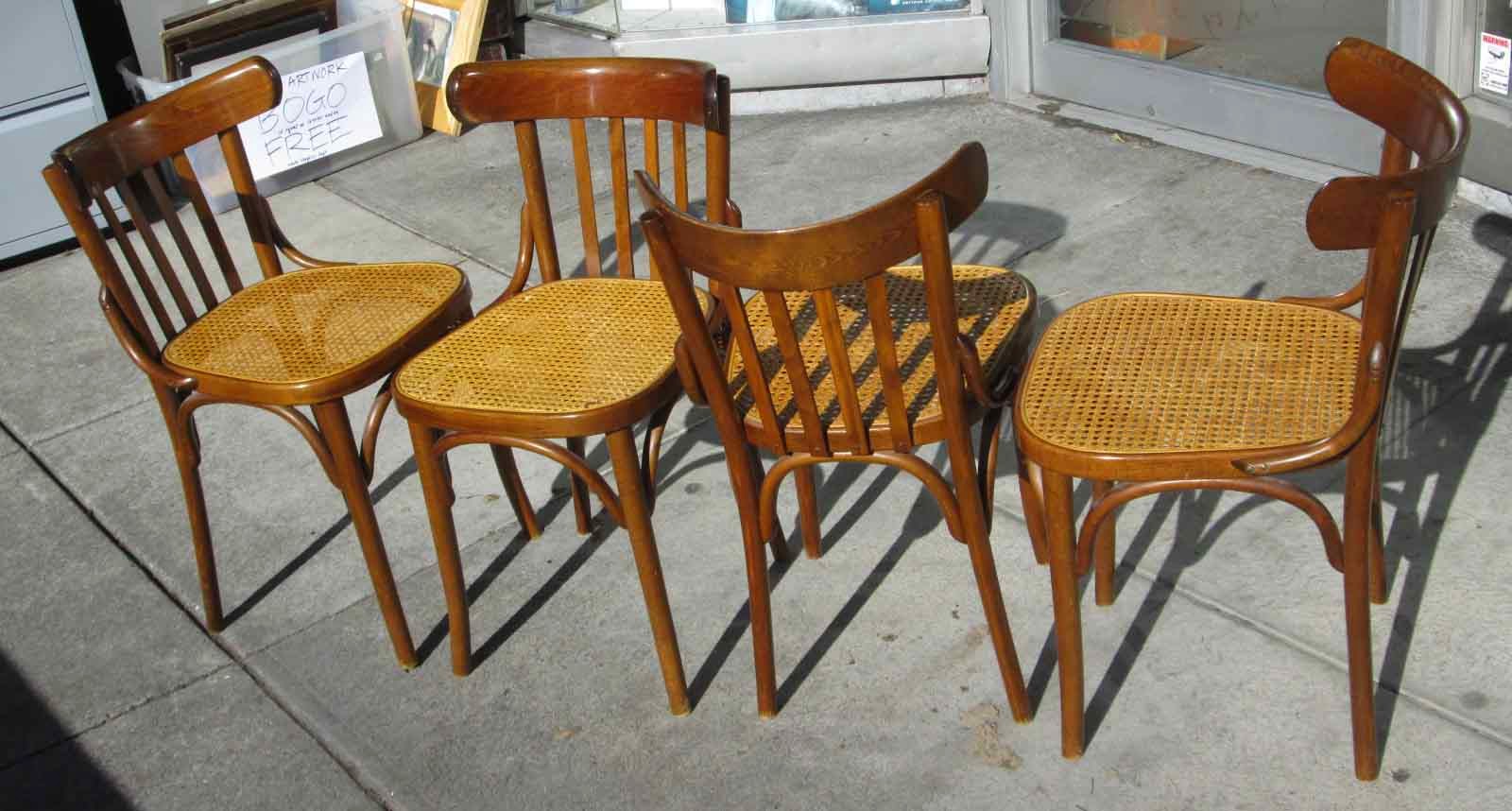 UHURU FURNITURE & COLLECTIBLES SOLD Set of Cane Bottom Chairs 150 / all