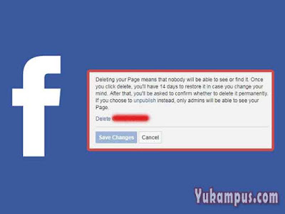 cara menghapus halaman facebook