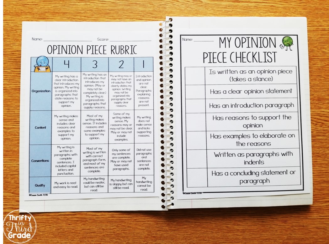Opinion Piece Writing Units (Grades 2-5) | Thrifty in Third Grade