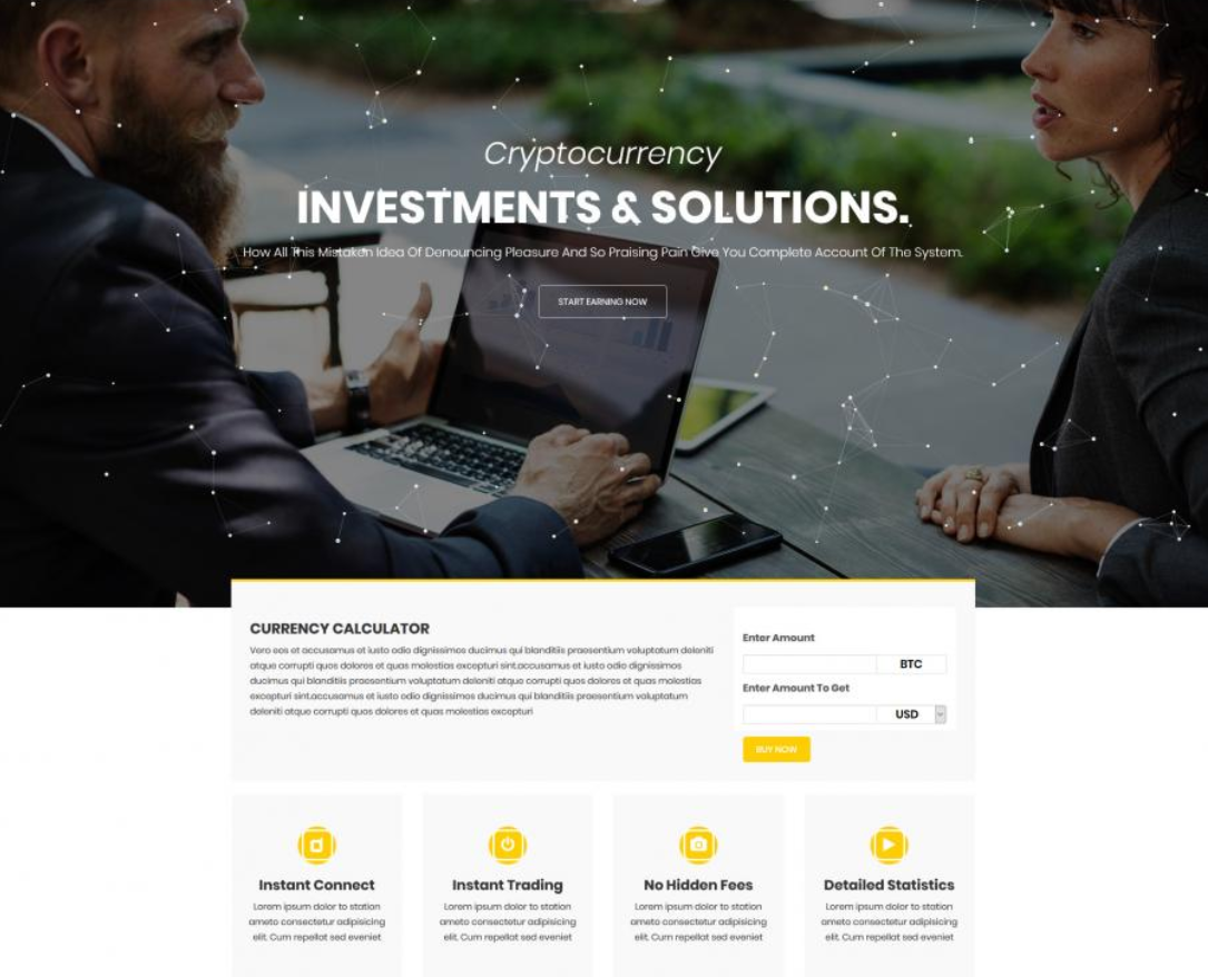 35 Best Responsive Cryptocurrency Website Templates 2019