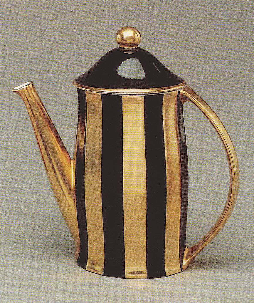 Josef Hoffmann 1905 a Josef Hoffmann 1905 brown and gold coffee pot photograph