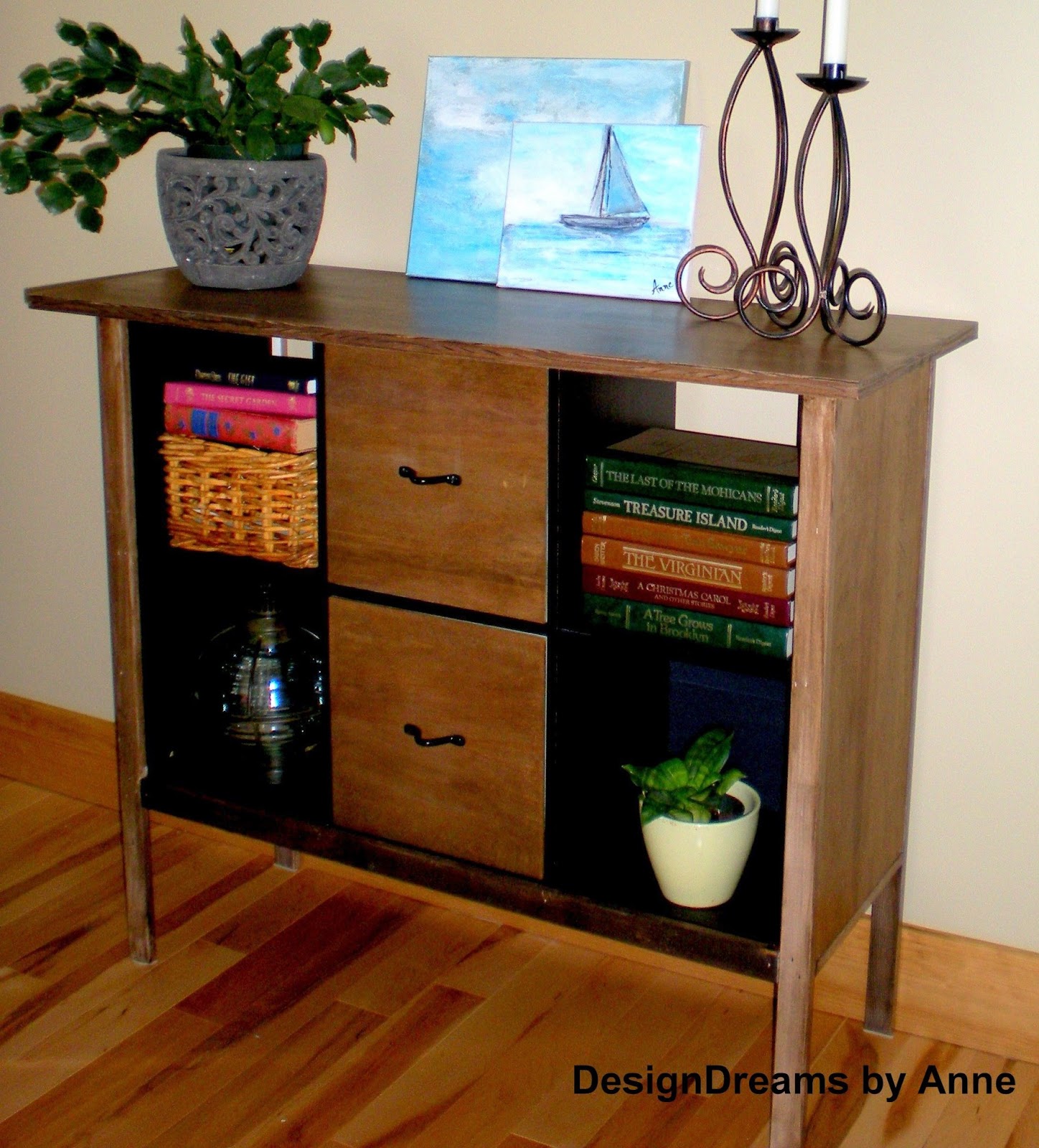 Upcycle a Cube to a Classy Console Cube storage unit, Entryway