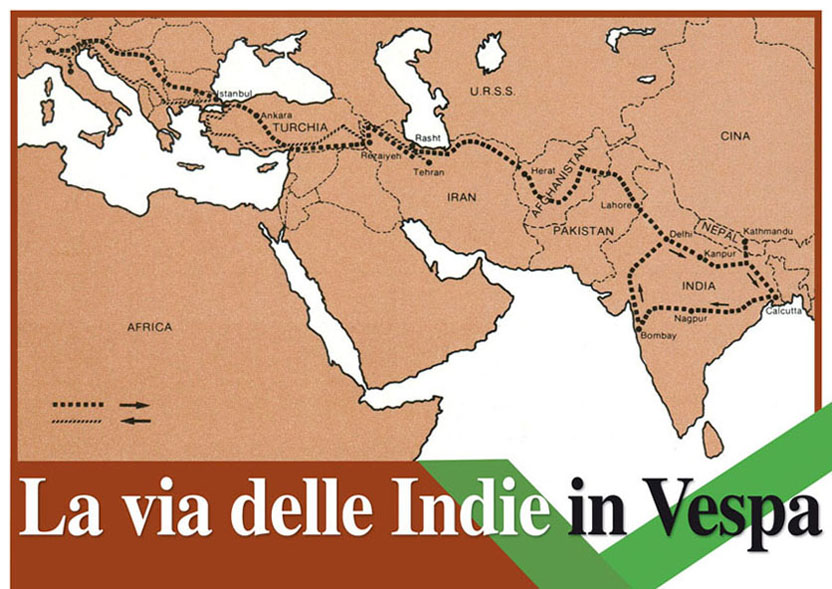 La via delle Indie in Vespa.
