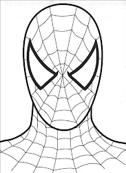 spiderman coloring pages face colouring template mask spider printable printables printout hero head read batman drawing