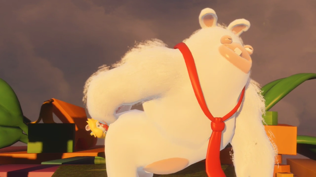 Rabbid Kong wiping his ass Mario + Rabbids Kingdom Battle Rabbid Kong Peach wiping ass butt cleaning rubbing