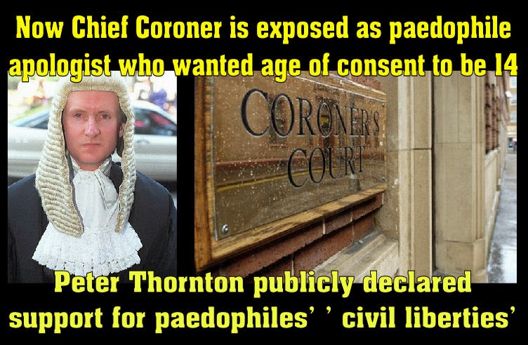 Chief Coroner is exposed as paedophile apologist