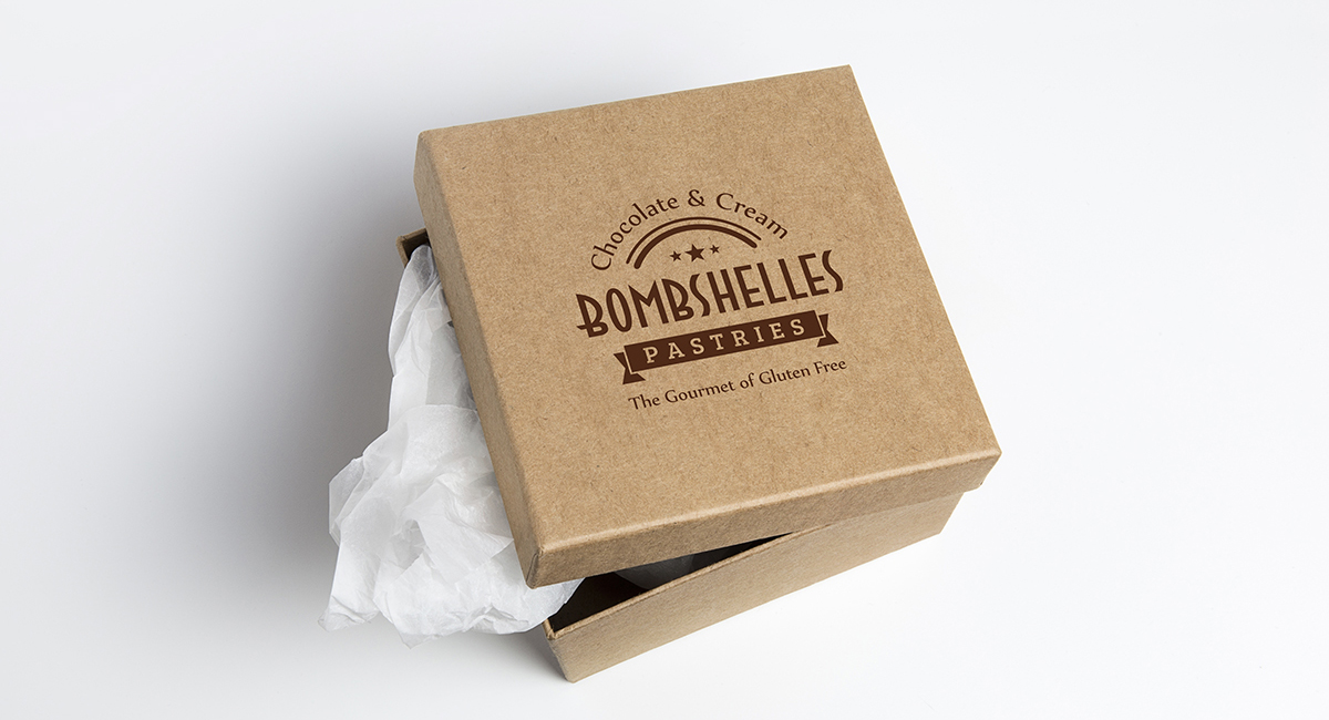 Logo Bombshelles - aplicação embalagem