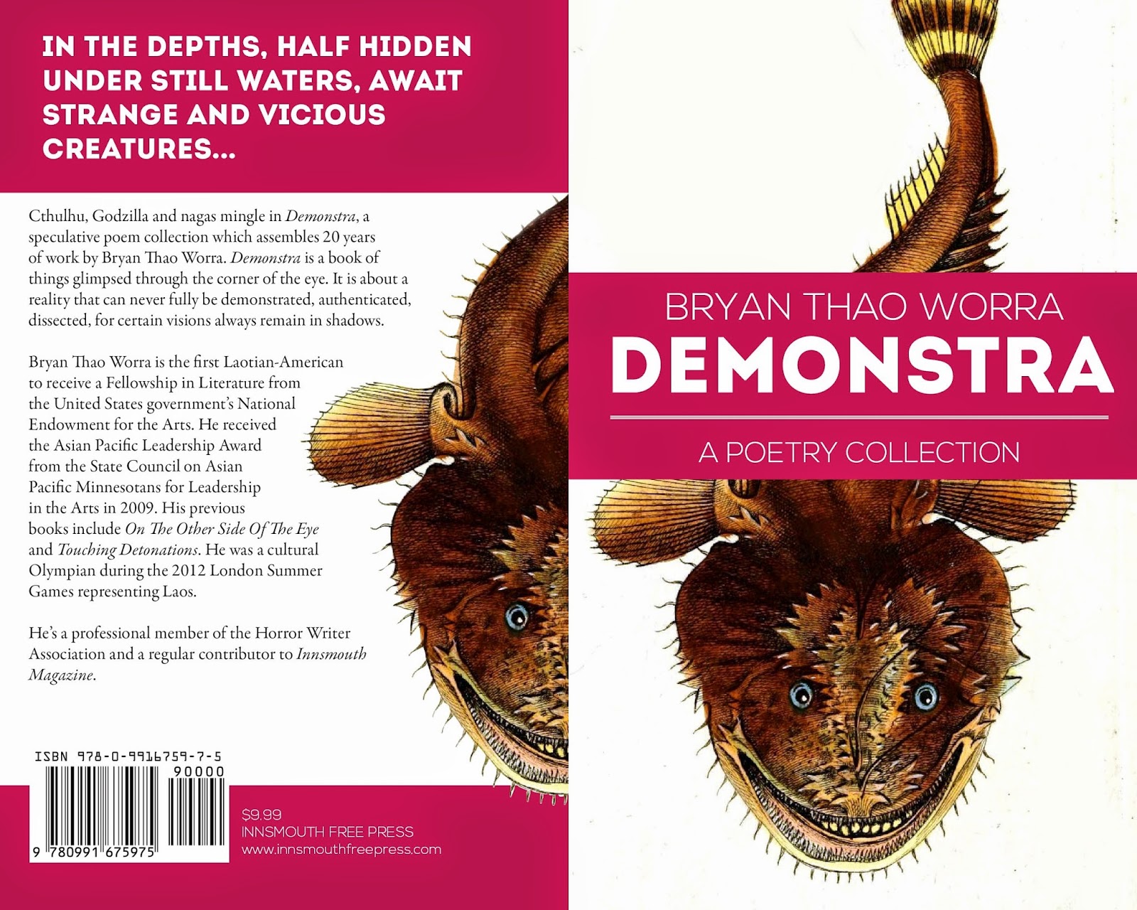 Lao poetry book - Demonstra by Bryan Thao Worra.  Illustrated by Vonguane Manivong.