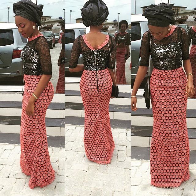 long gown lace styles for ladies