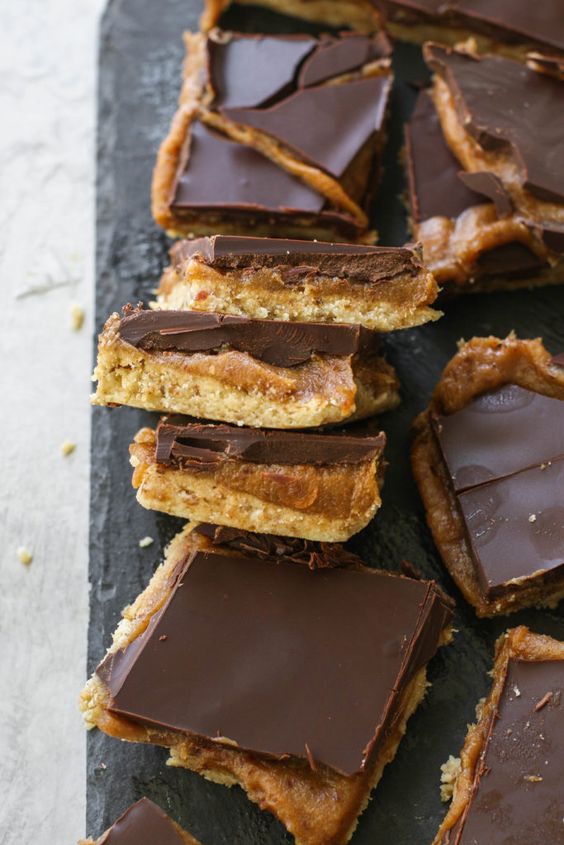 Raw Vegan Twix Bars Healthy Snacks Dairy Free