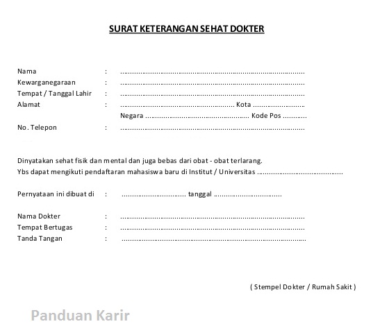 Tahapan Membuat Surat Keterangan Berbadan Sehat Panduan Karir