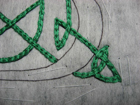 Detail of points on Celtic knot design