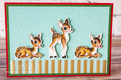 Home for Christmas - Vintage Deer Cuteness