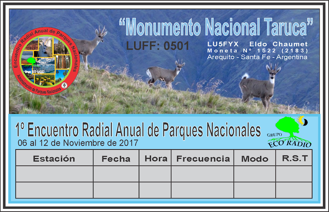 QSL Monumento Natural Taruca