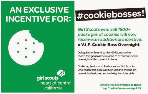 Girl Scouts Heart of Central California: Two New Cookie Incentives!