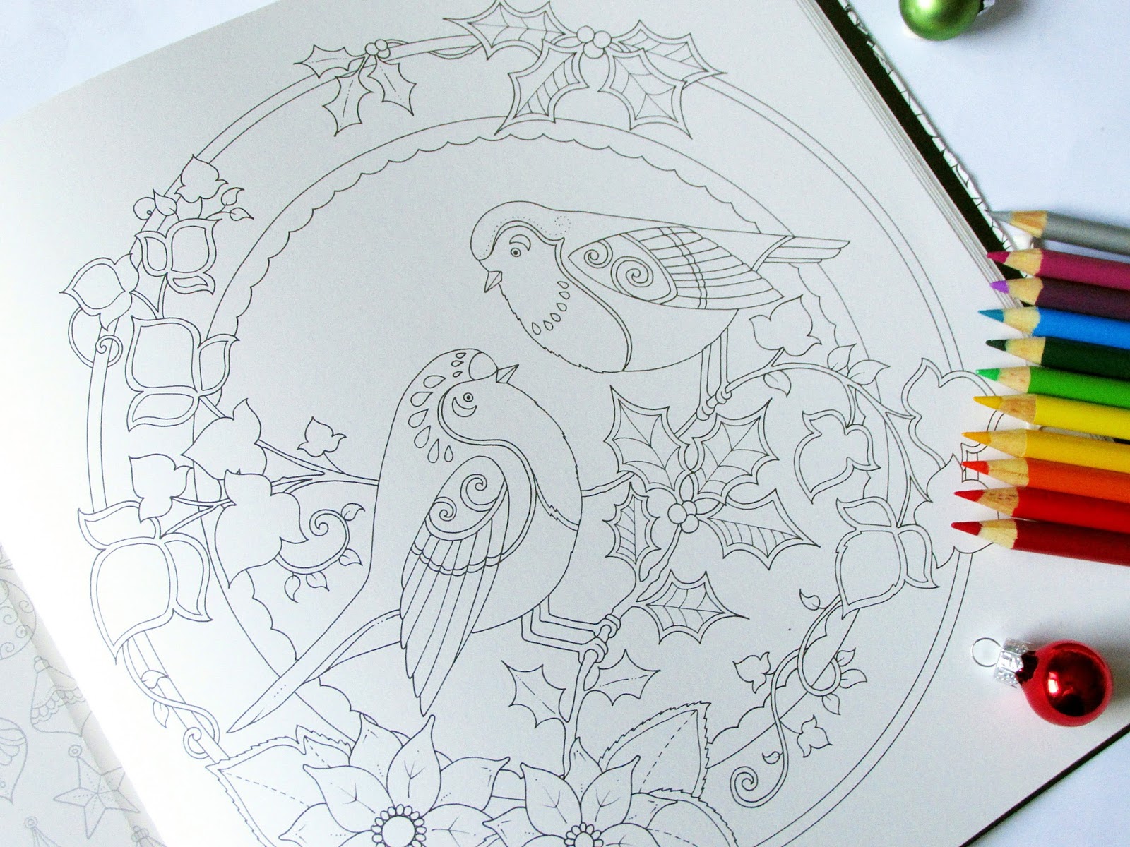 Most Of The Illustrations On Back Pages Are One Three Recurring Patterns Baubles Presents And Holly While This Is Repetitive