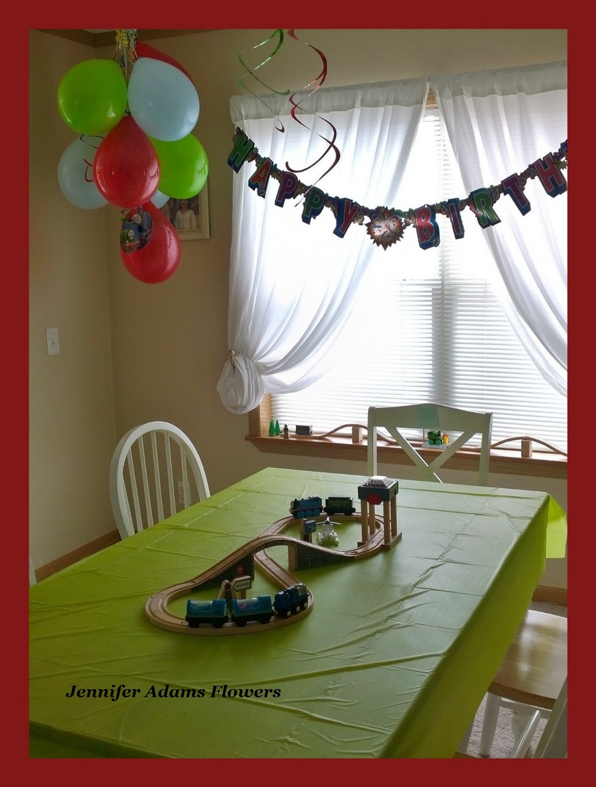 Jennifer Adams Flowers Thomas The Train Birthday Party Decor