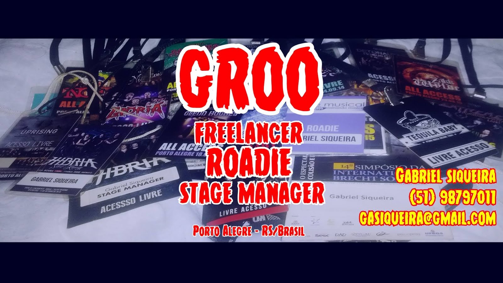 Groo: Free-lancer Musician / Roadie / Stage Manager