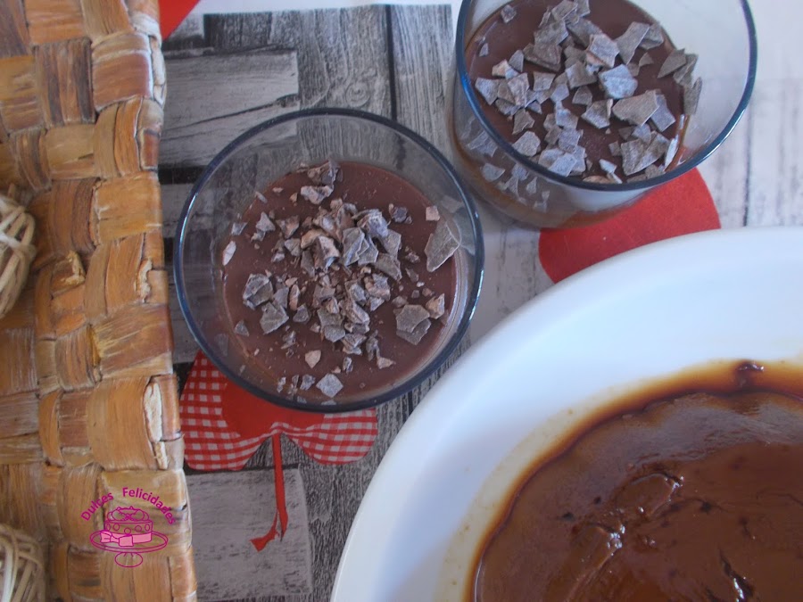 Flan de chocolate sin horno