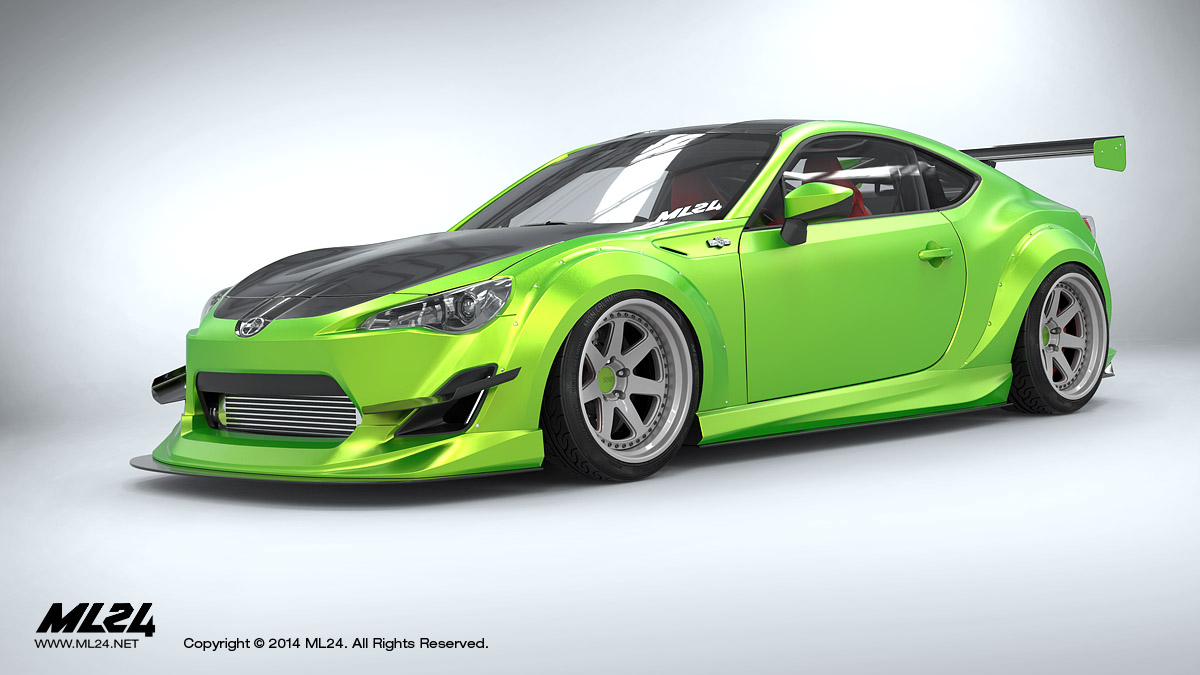 Toyota gt 86 бирюза