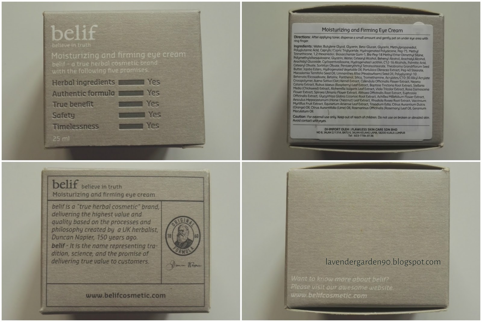 belif eye cream ingredients