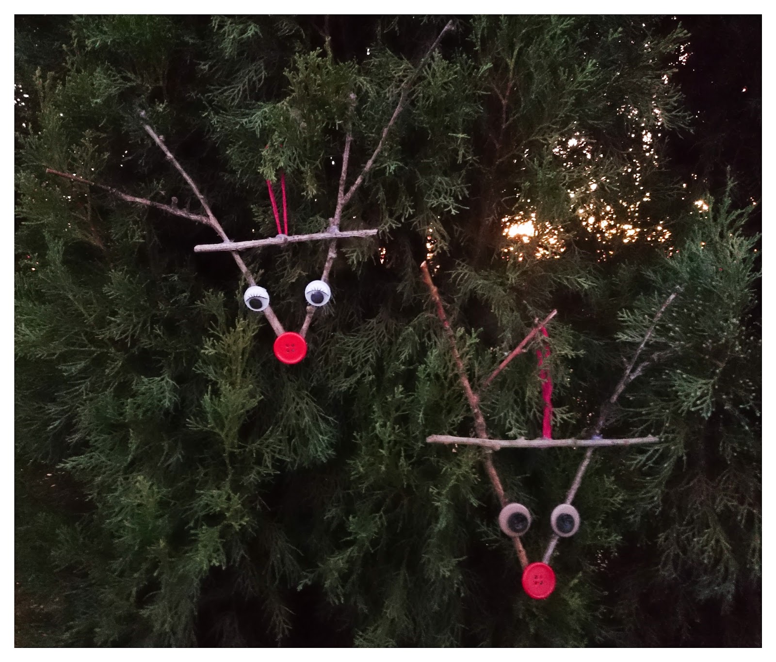 Rudolph diy hecho con ramas - HANDBOX