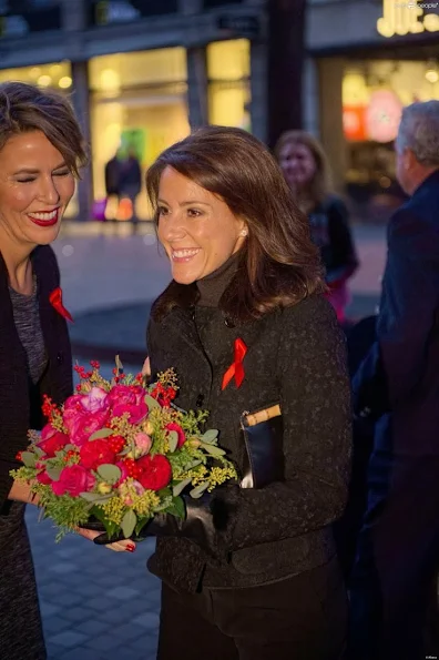 Danish Princess Marie attended the AIDS Foundation's Christmas concert at the Trinity Church in Copenhagen