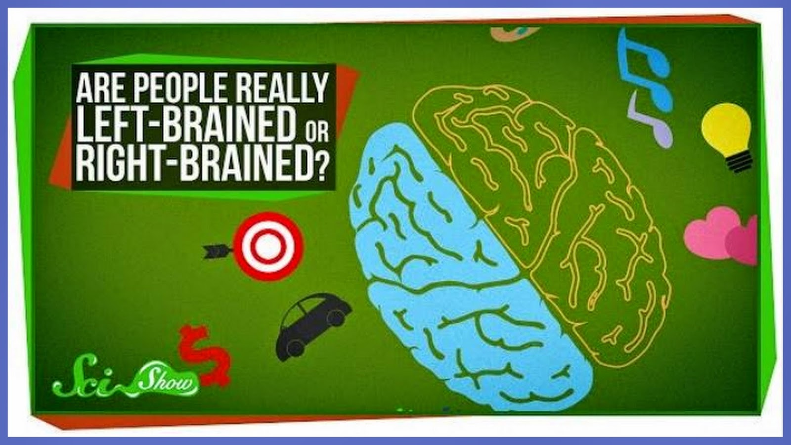 Left Brained people. Second Brain. Left Brain borders right Brain.