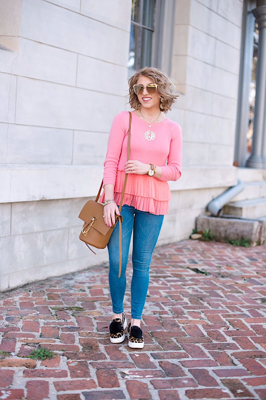 Transition to spring - Ruffle Hem Sweater - Click through for more on Something Delightful Blog
