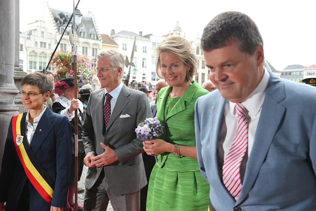  King Philippe and Queen Mathilde  Attend Hanswijk Cavalcade