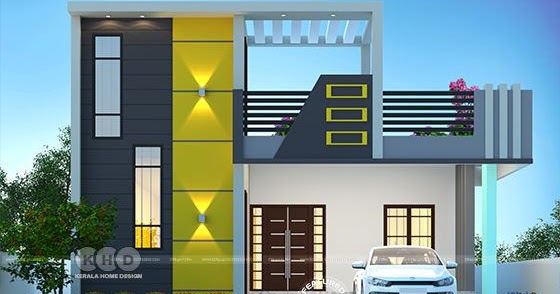 2 bedroom 1400 sq.ft modern home design - Kerala home design and floor
