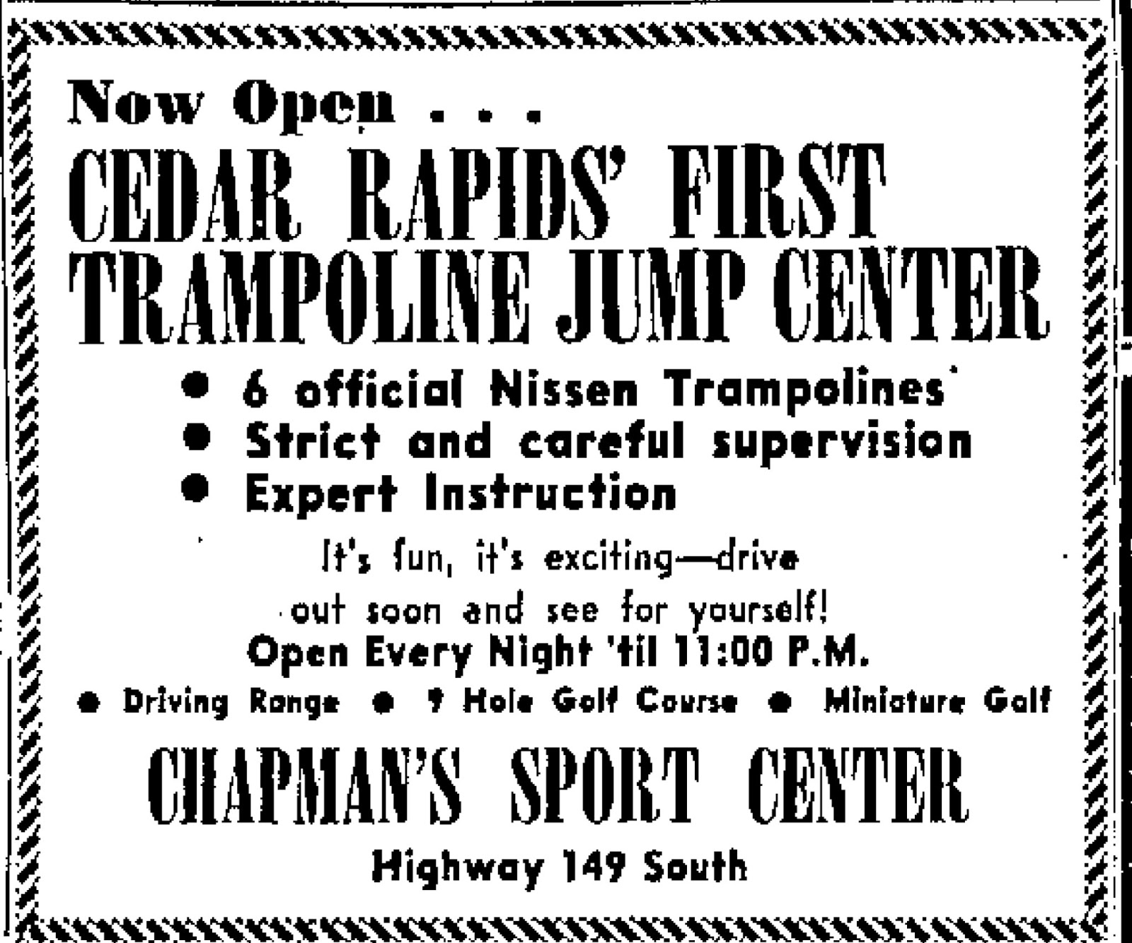 Trampoline History Blog 1961 The Great Trampoline Jump Center CRAZE