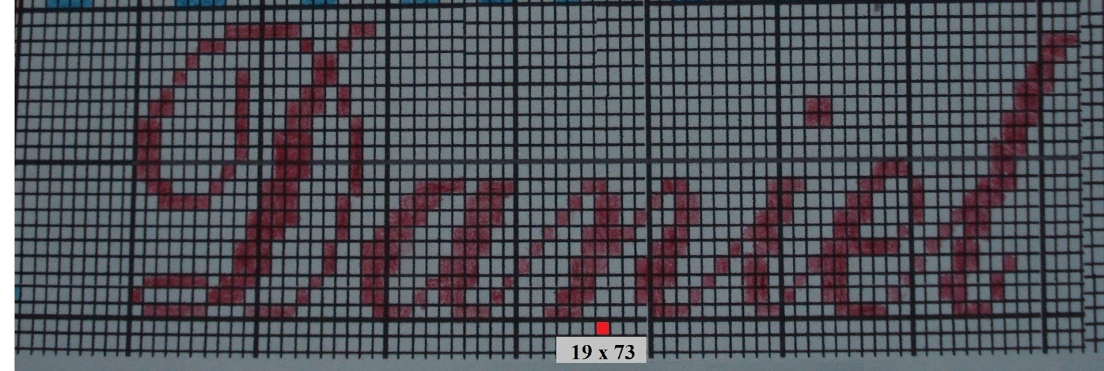 Pequenos trabalhos de Silvana: GRÁFICO DO NOME DANIEL EM PONTO CRUZ