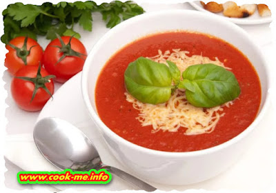 Tomato soup with sour cream Tomato soup with sour cream