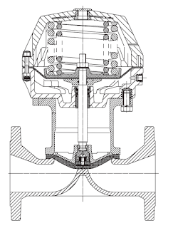 internal diagram of weir type diaphragm valve