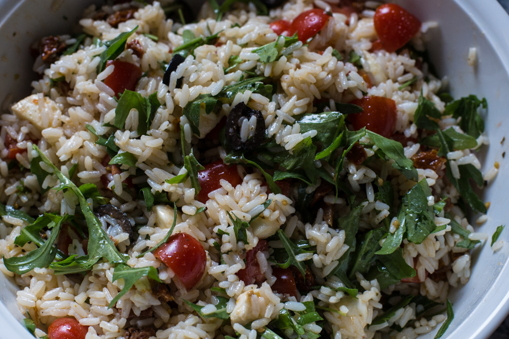 Karsten&amp;#39;s Blog: Reissalat mit Rucola und Oliven