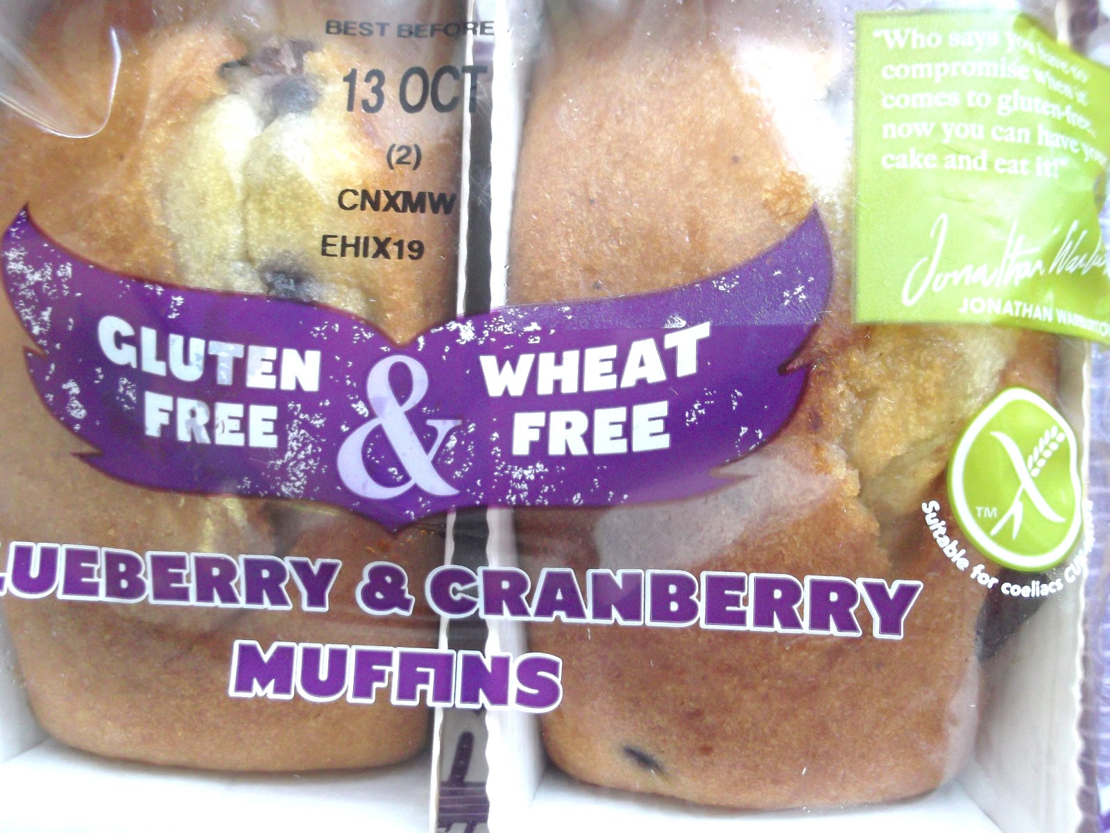 Gluten Free Opinions UK Warburtons Cranberry & Blueberry Muffins