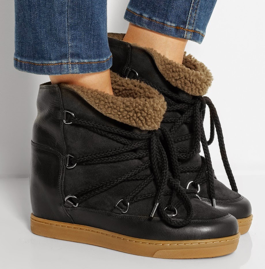 hellig Foresee Skat Shoe of the Day | Isabel Marant Nowles Wedge Ankle Boots | SHOEOGRAPHY