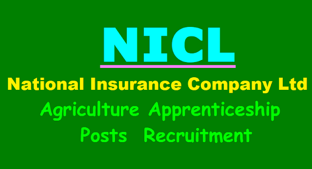 NICL National Insurance Company Limited Agriculture Apprentices Recruitment 2017 nicl national insurance company limited agriculture apprentices recruitment 2017,nicl agriculture apprentices application form,nicl application last date,selection list results for nicl apprentices