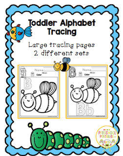 Alphabet Tracing and Coloring for Toddlers ~ Preschool Printables